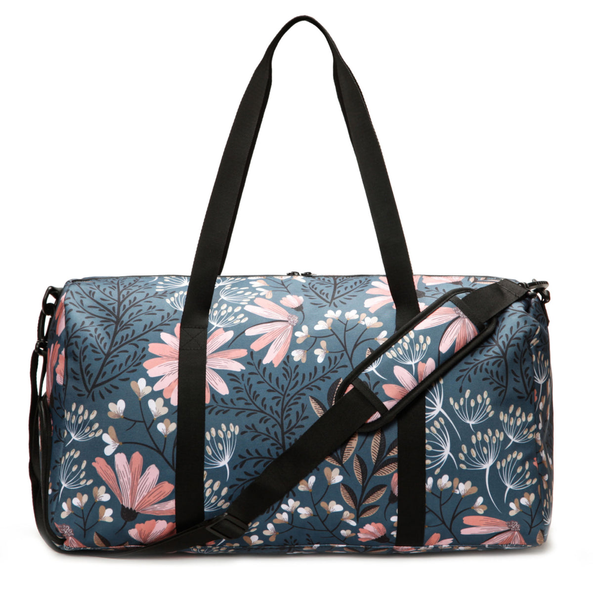 Jadyn Weekender Women's Large 52L Duffel Bag with Shoe Compartment - Black  Floral