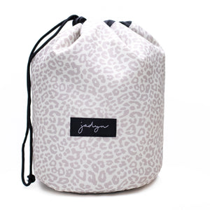 
                  
                    cosmetic cinch bag desert leopard cinched front view makeup travel organizer
                  
                