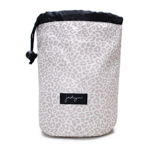 
                  
                    cosmetic cinch bag desert leopard extended front view makeup travel organizer
                  
                