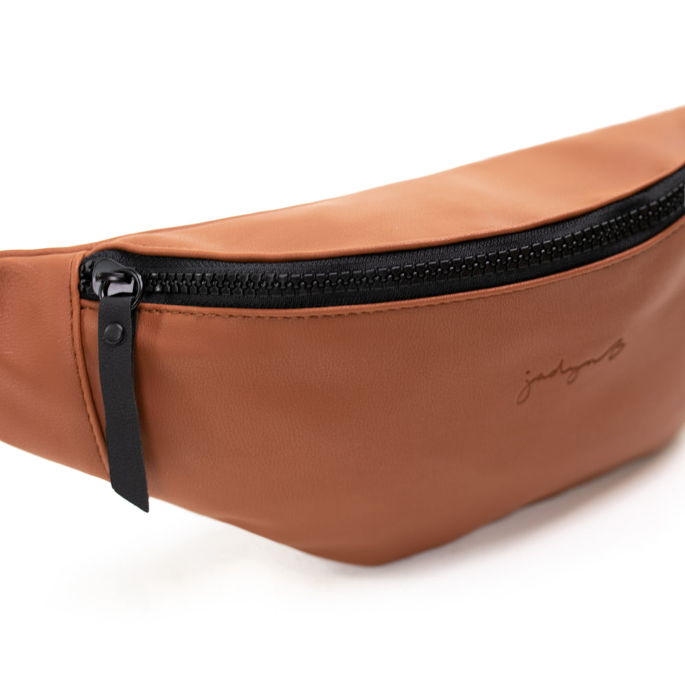 
                  
                    fanny pack brown leather front detail view leather waist bag
                  
                