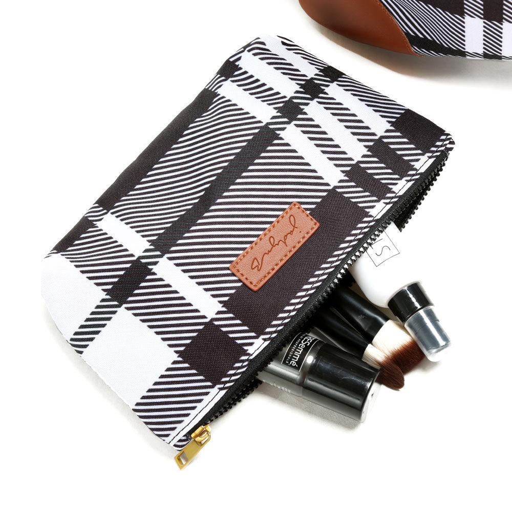 
                  
                    luna weekender plaid pouch detail view travel duffel
                  
                